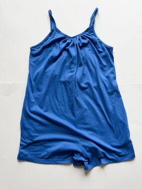 Blue Sleeveless Romper